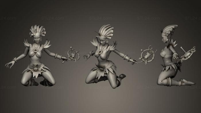 Figurines of girls (Voodoo Priestess, STKGL_0168) 3D models for cnc